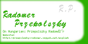 radomer przepolszky business card